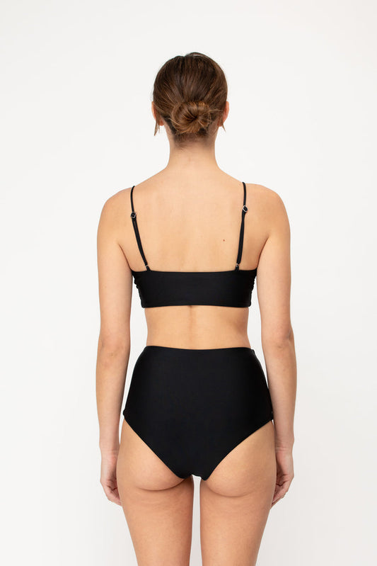 Mikoh: Lami High-Waisted Bikini Bottom - Black