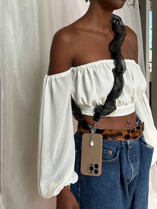 Room Shop: Organza Phone Strap - Black