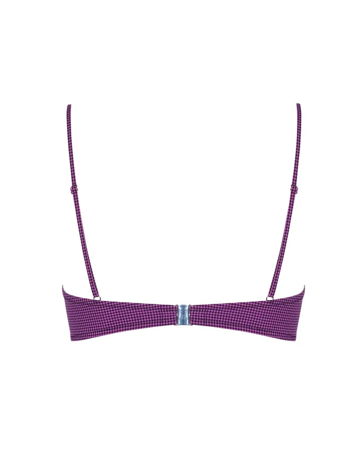 Pale: Cosima Bandeau Bikini Top - Vichy Lilac