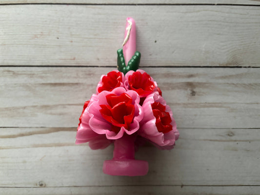 VIVA: Medium Oaxaca Candle - Pink/Red