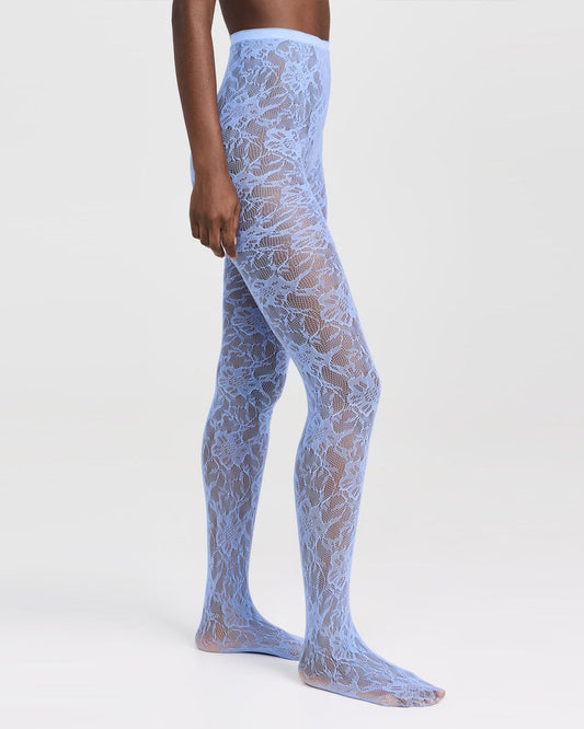 Stems: Eden Lace Tights - Blue