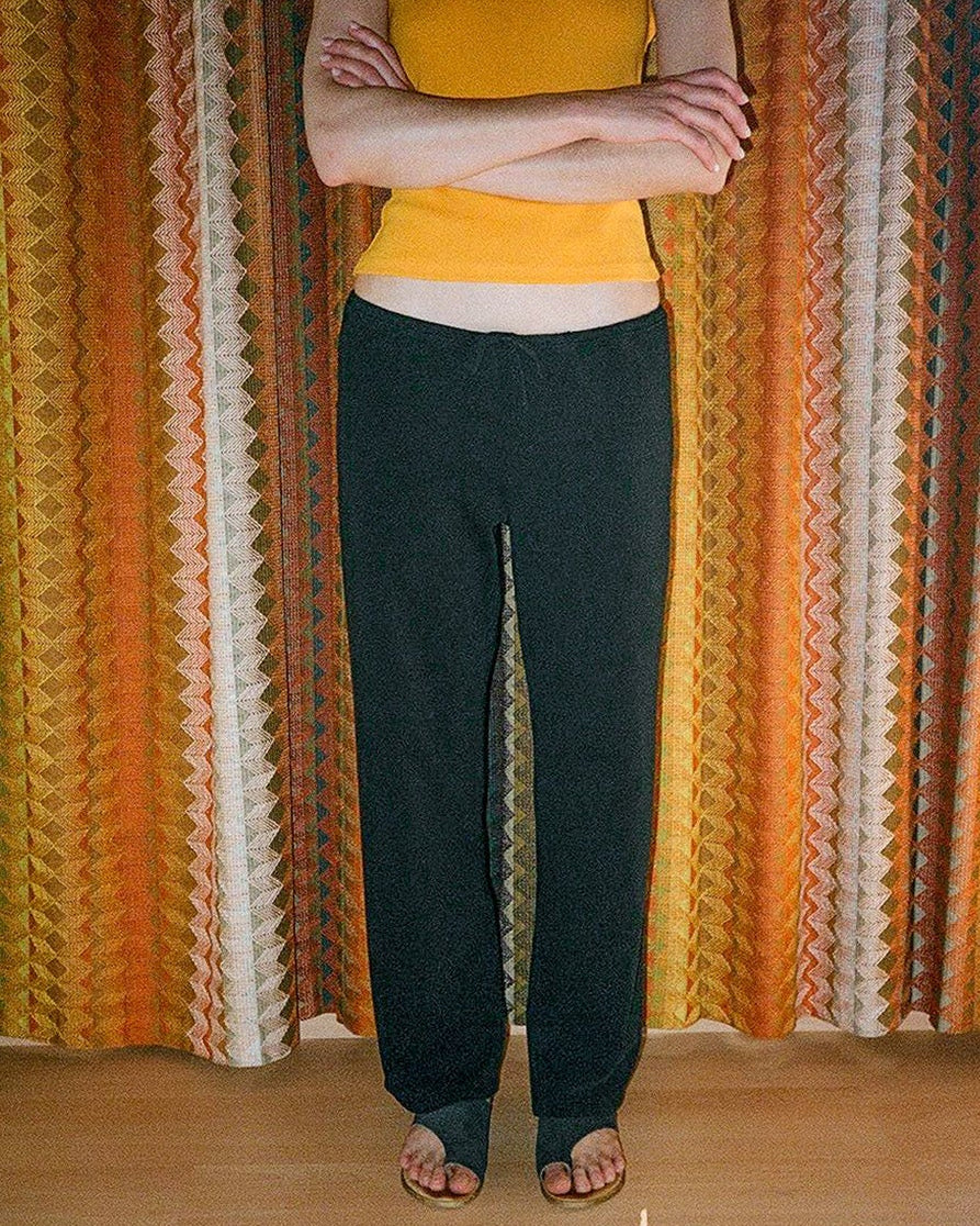 Gil Rodriguez: Terry Girona Drawstring Pant - Black