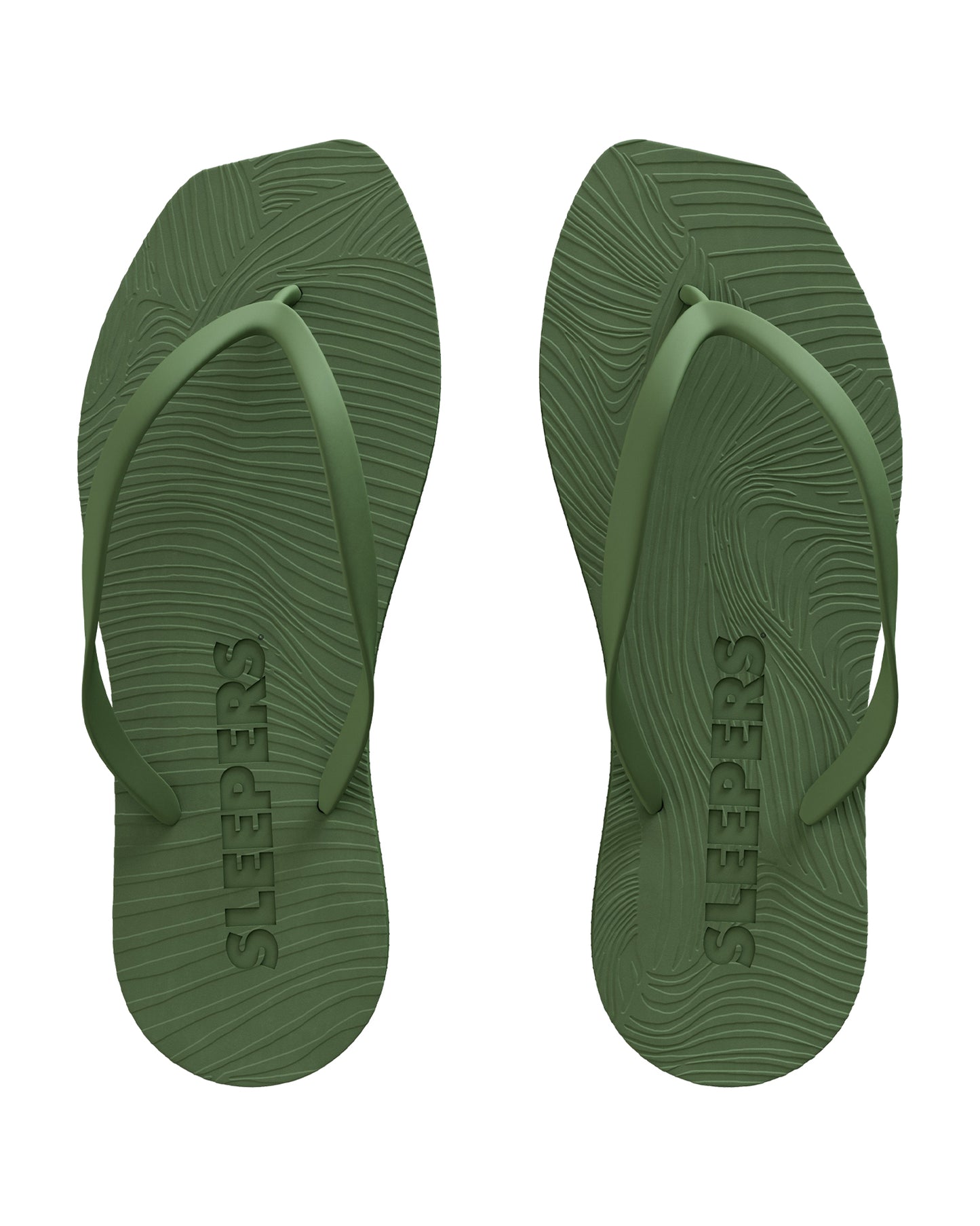 Sleepers: Tapered Square Flip Flop - Green