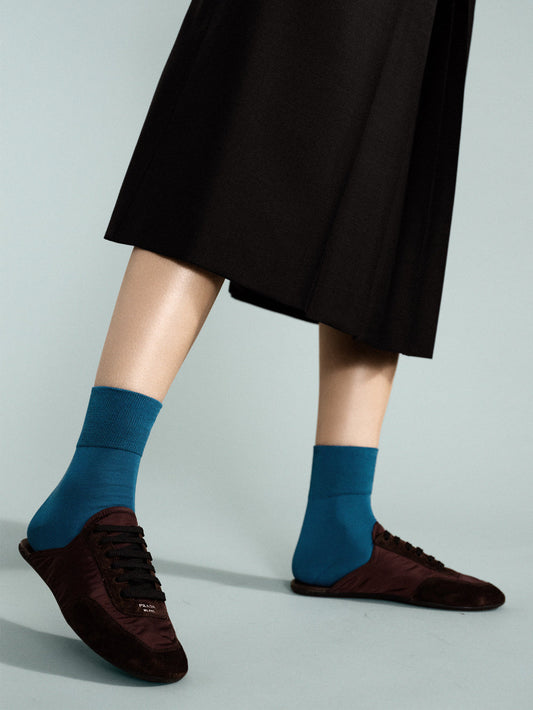 Hansel from Basel: Trouser Crew Sock - Teal