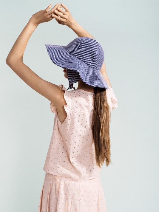 Hansel From Basel: Noona Sun Hat - Blue Stripe