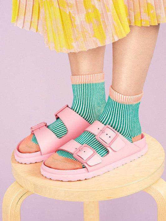 Hansel from Basel: Umbrella Short Crew Sock - Watermelon