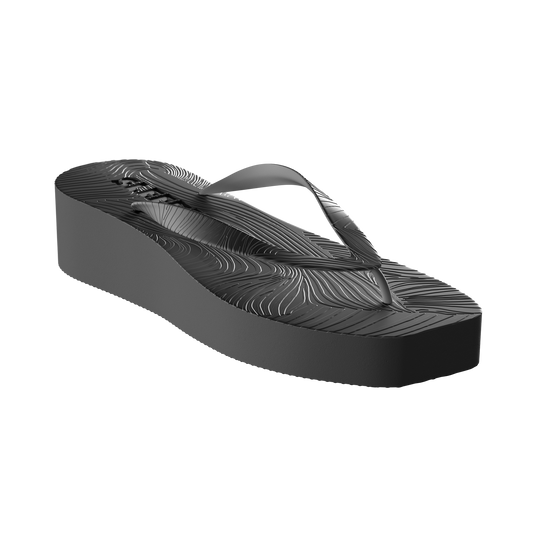 Sleepers: High Platform Flip Flop - Black