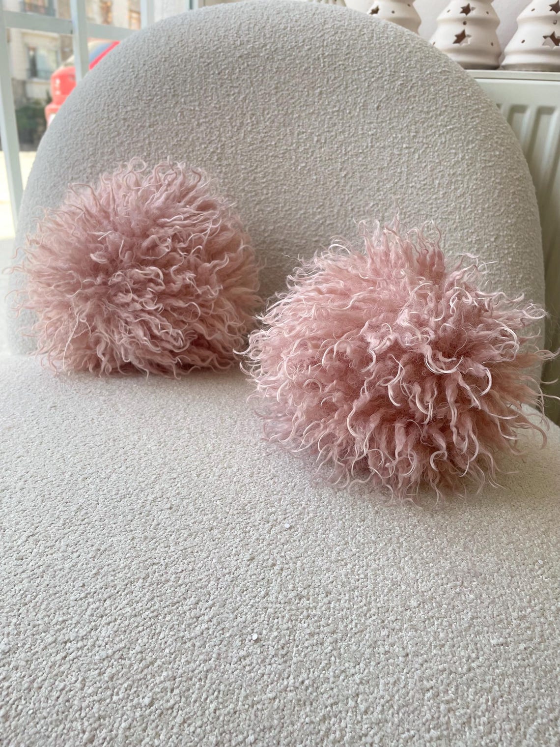 Belgin K.: Faux Lamb Fur Ball  8" - Pink