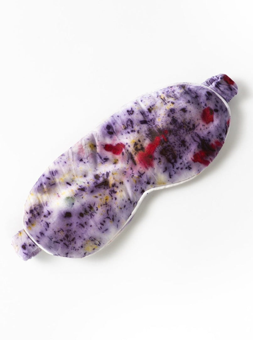 a_db botanical color: Abstract Botanically Dyed Silk Sleep Mask - Purple