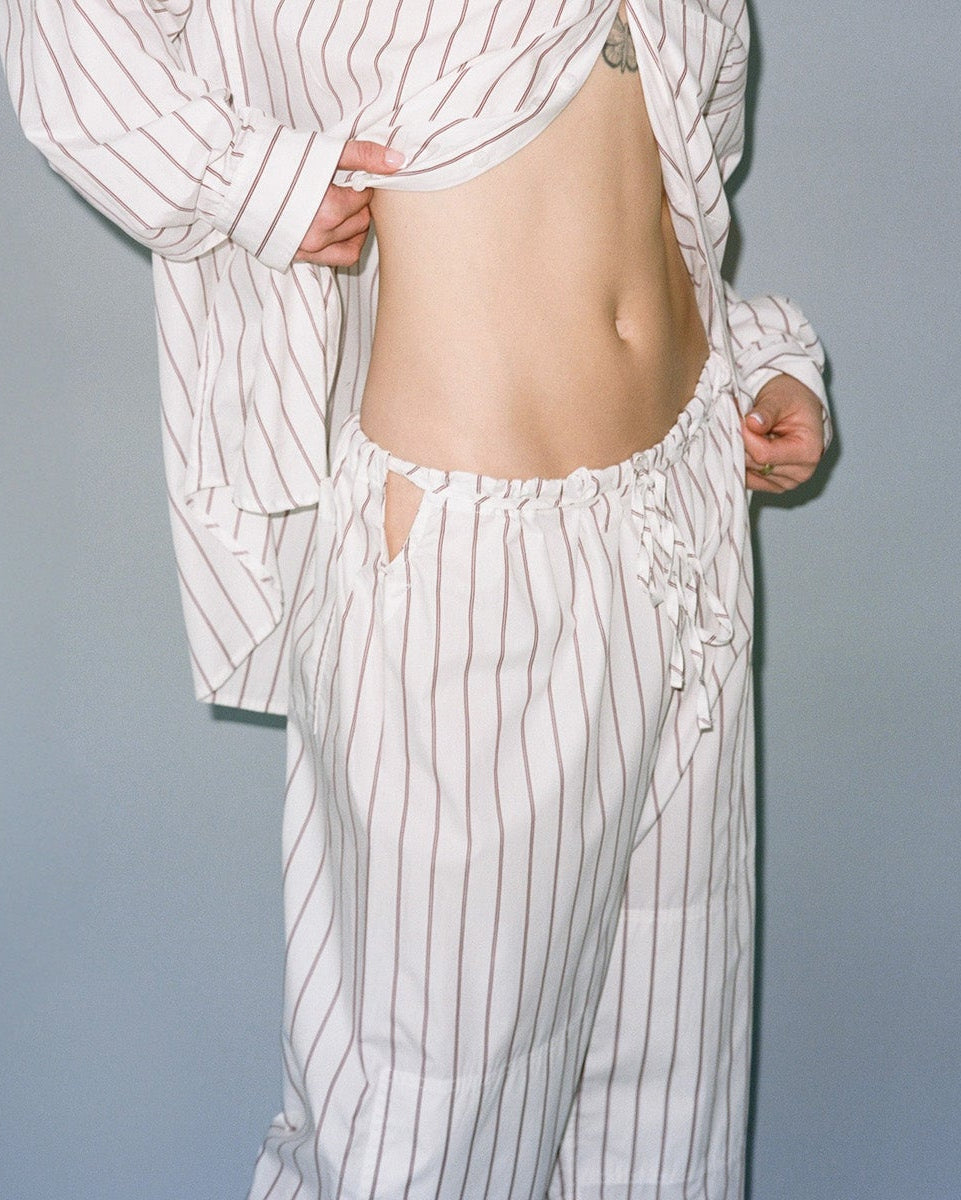 Gil Rodriguez: Lou Pant - Burgundy Stripe