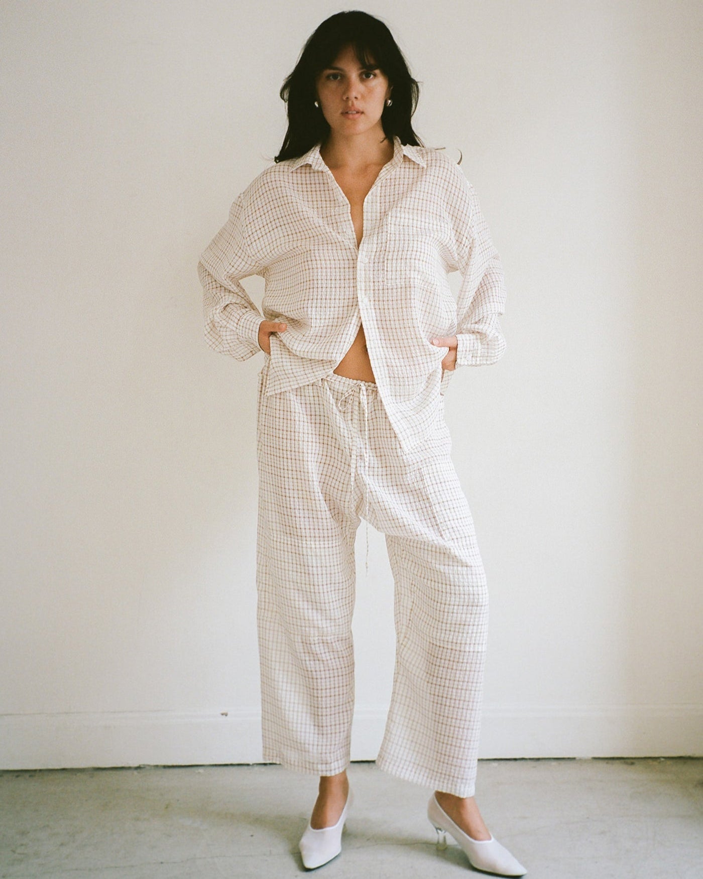 Gil Rodriguez: Lou Pant - White/Tan