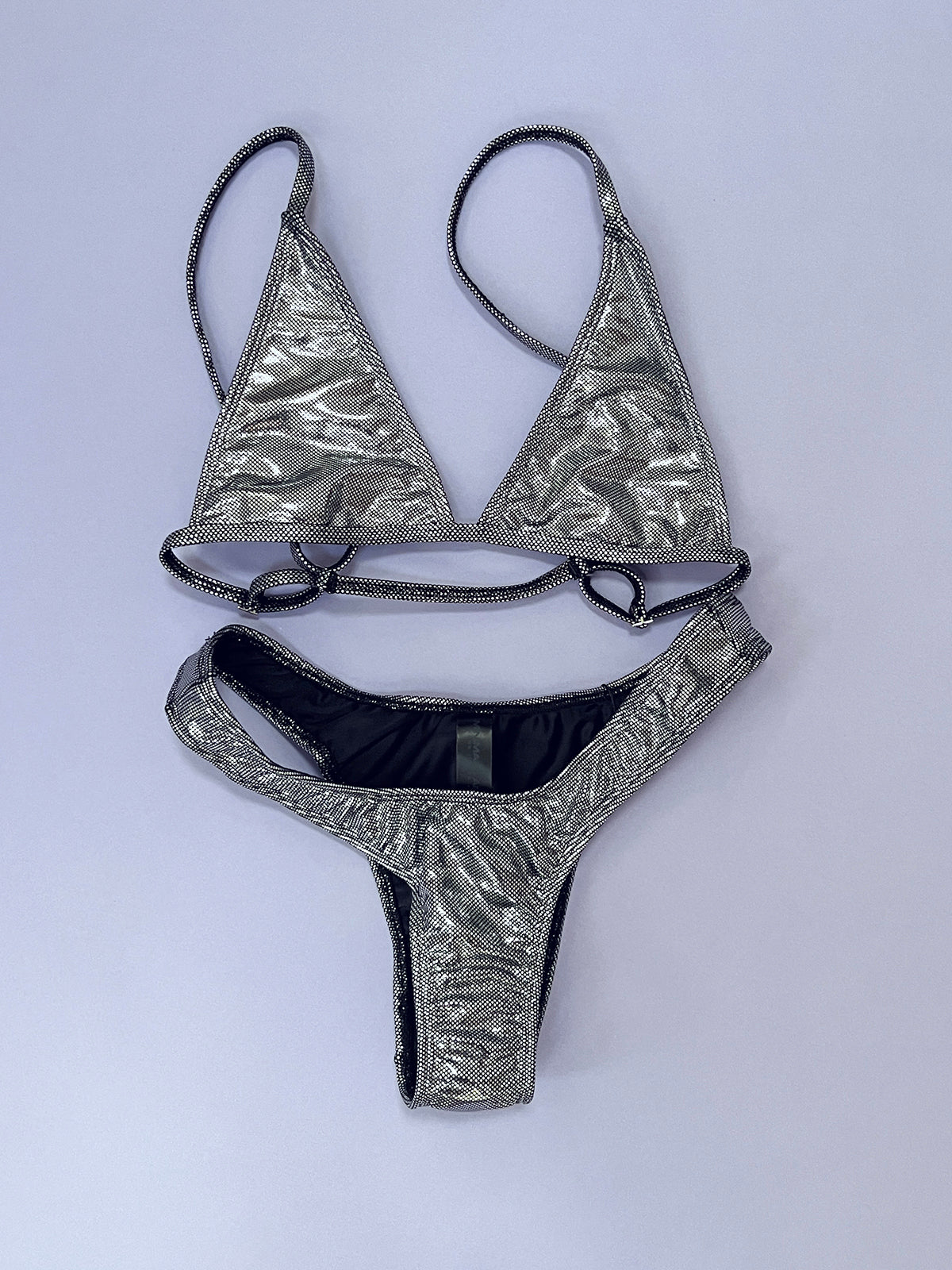 Minimale Animale: Wall Street Bikini Bottom - Silver Chrome