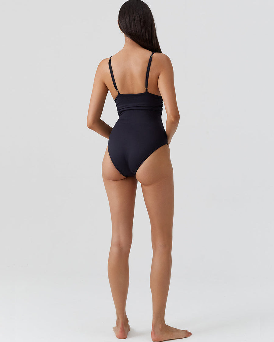 Melissa Odabash: Panarea Plunge One Piece - Black