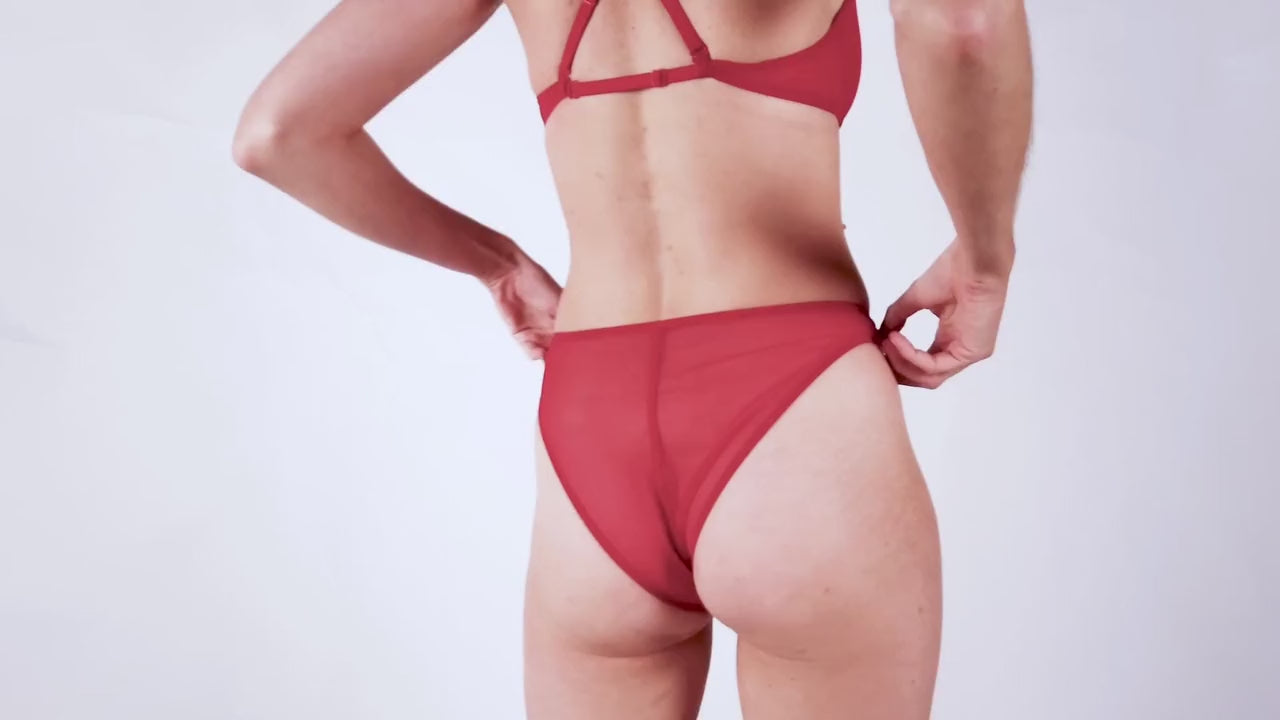 La Fille d'O: Savage High-Cut Brief - Red – Azaleas