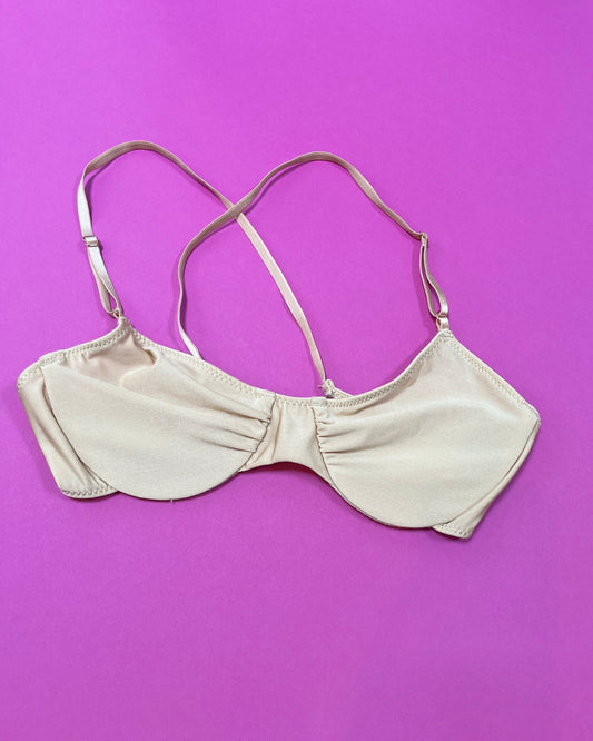 Only Hearts: Second Skins Racerback Bra - Beige
