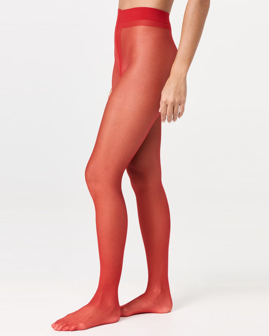 Stems: Avery Sheer Tights - Red