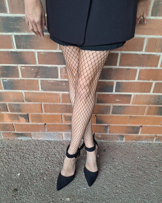Pretty Polly: Large Fishnet Tights - Black
