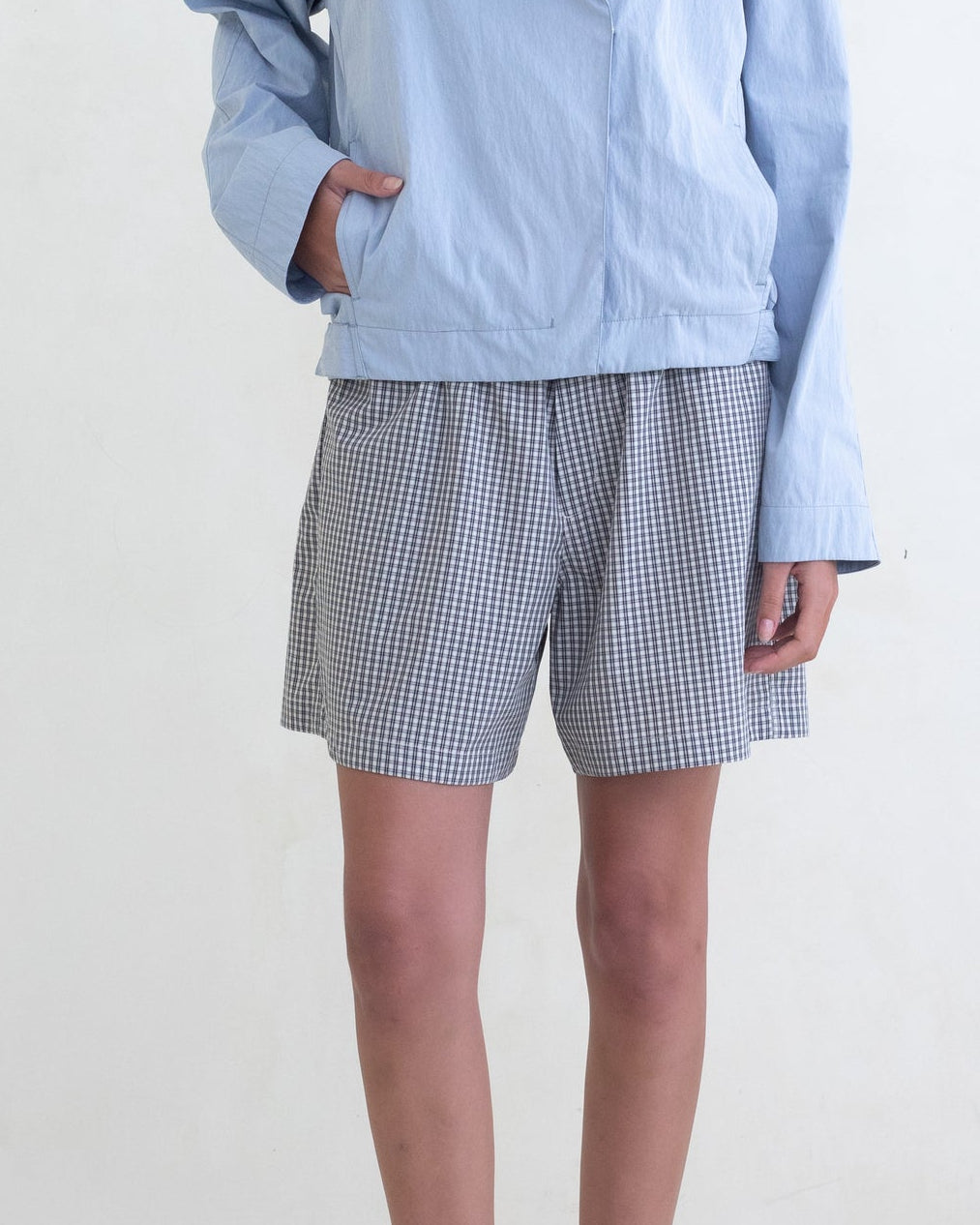 Belle Anna: Cotton Boxer Short - Black Plaid