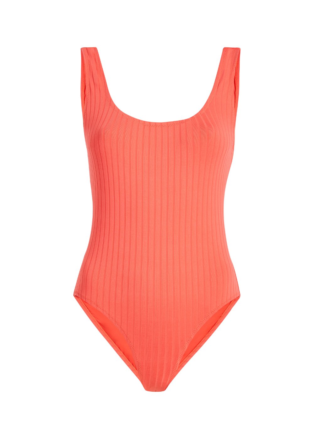 Solid & Striped: Annemarie One Piece - Hot Coral Ribbed