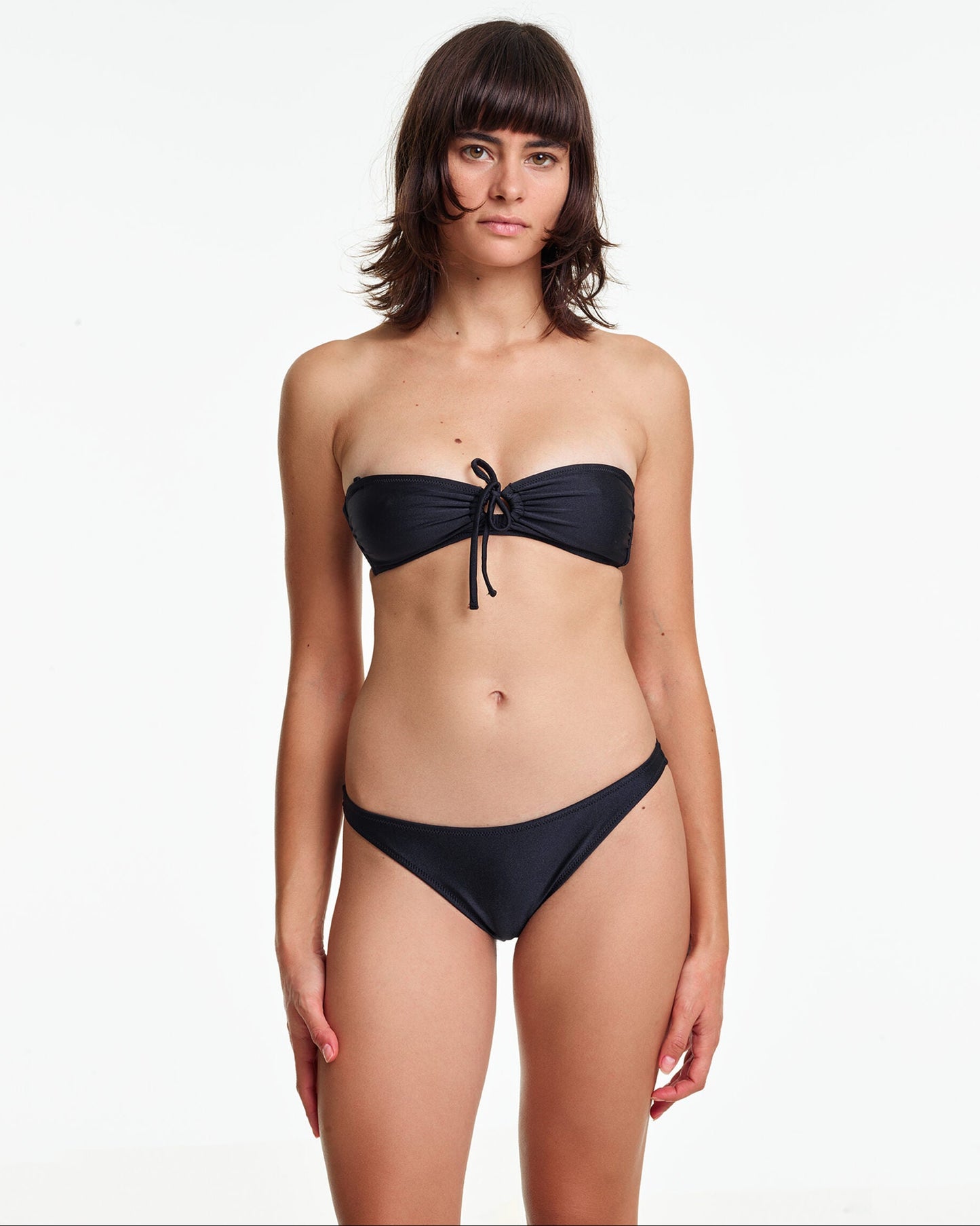 Yasmine Eslami: Zoia Bandeau Bikini Top - Black
