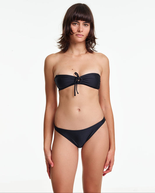 Yasmine Eslami: Zoia Bandeau Bikini Top - Black