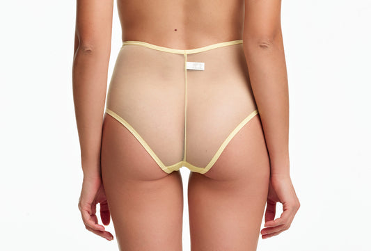 Yasmine Eslami: Jeanne High-Waisted Brief - Sunny