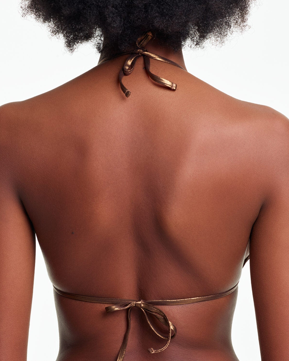 Yasmine Eslami: Mica Triangle Bikini Top - Copper