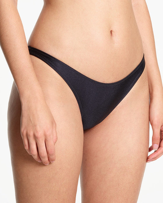 Yasmine Eslami: Eva Low Bikini Bottom - Black