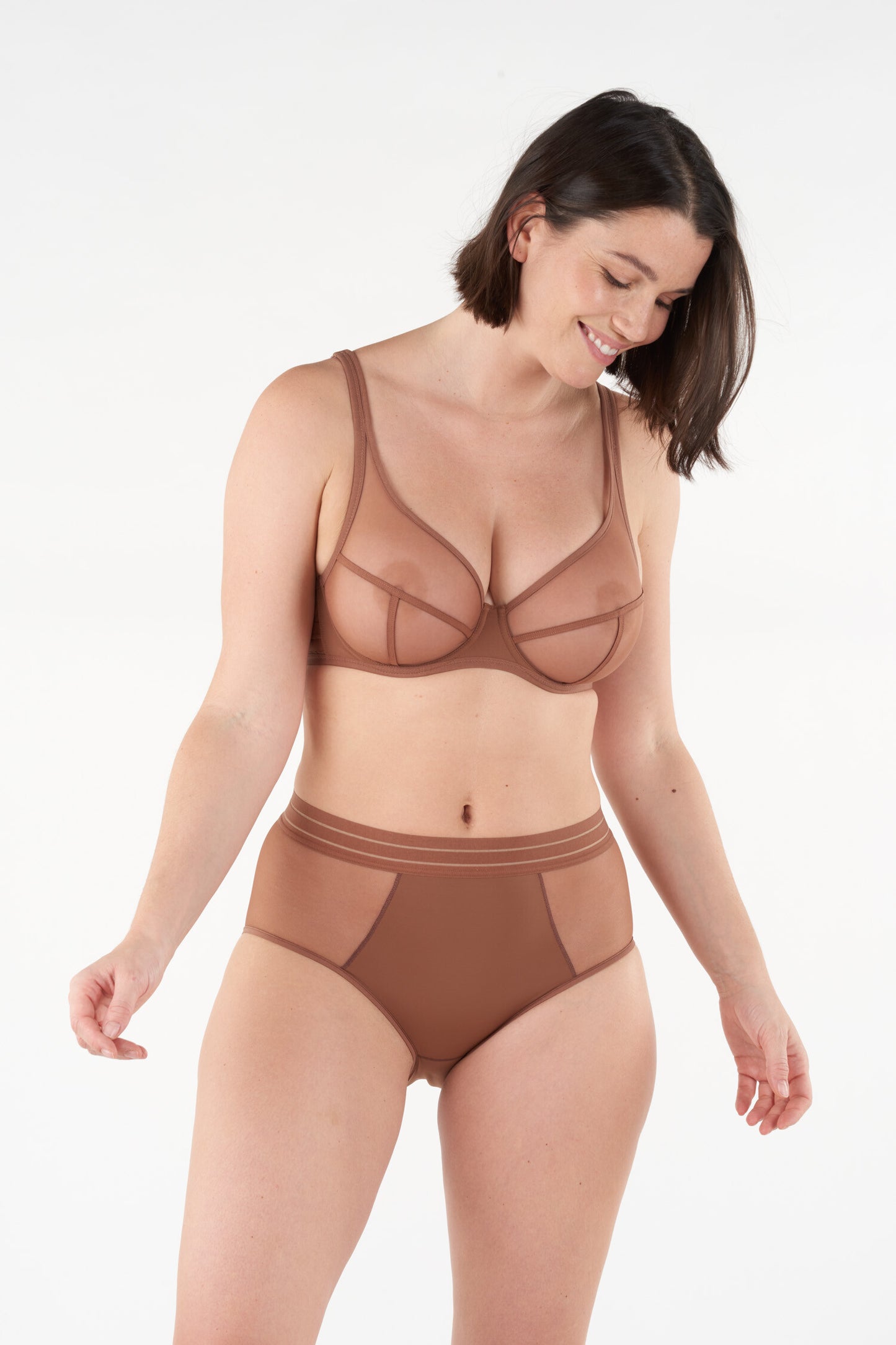 Maison Lejaby: Nufit High-Waisted Brief - Cocoa