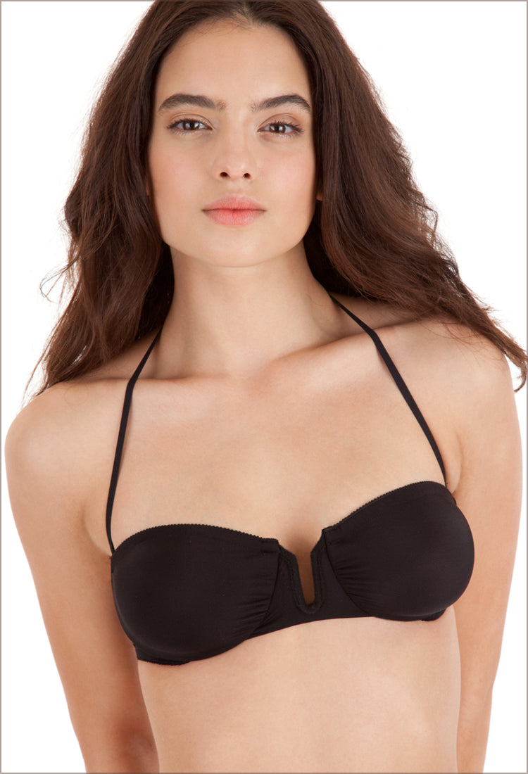 Only Hearts: Second Skins Strapless/Halter Convertible Bra - Black