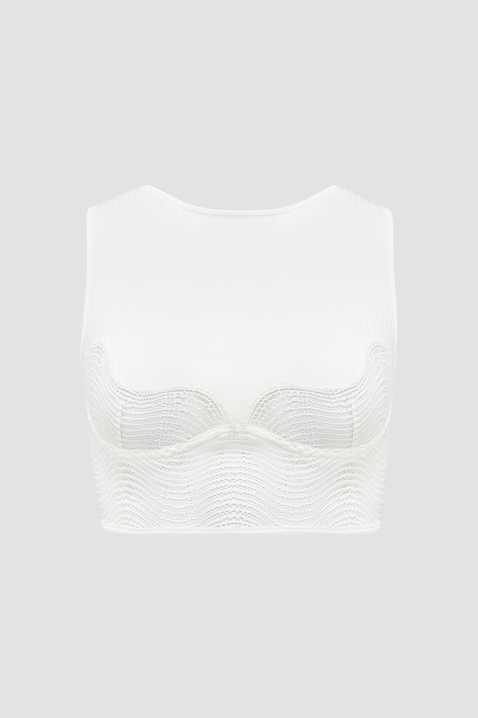 Opaak: Lea Ribbed Cropped Top - Daylight, S, M.