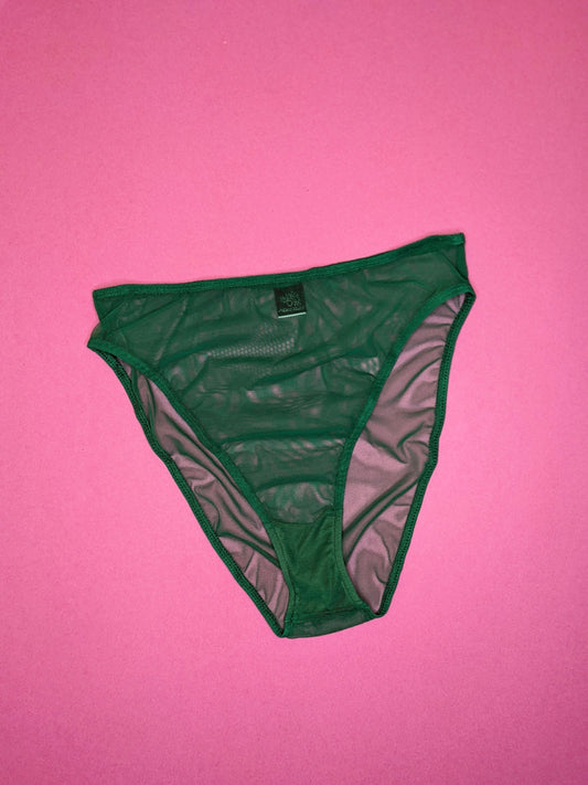 Only Hearts: Whisper High Cut Brief - Lotto Green