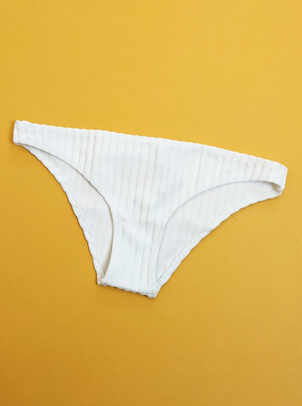 Solid & Striped: Rachel Bikini Bottom - Ribbed Marshmallow