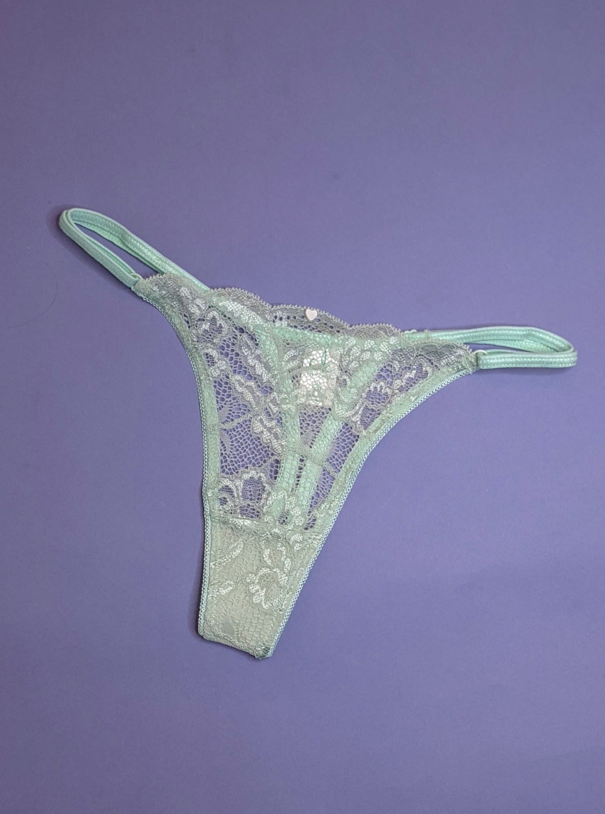 Clo: Fortuna Lace Adjustable String Thong - Jade