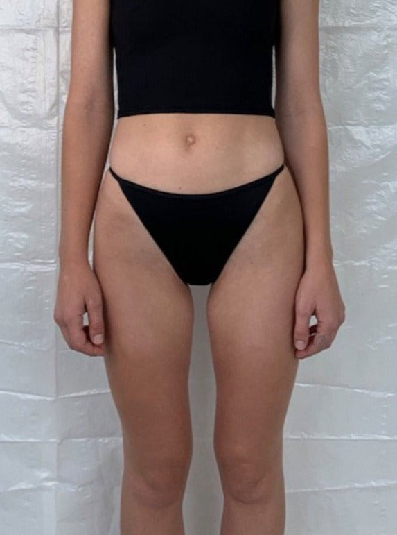 Nu Swim: Cleo String Bikini Bottom - Black