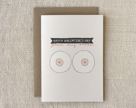 V Day Boobs Card
