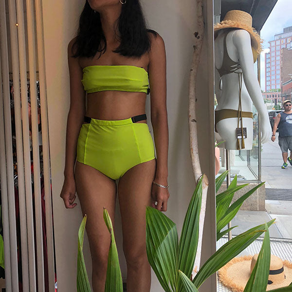 Jean Yu: High Waisted Bikini Bottom - XS