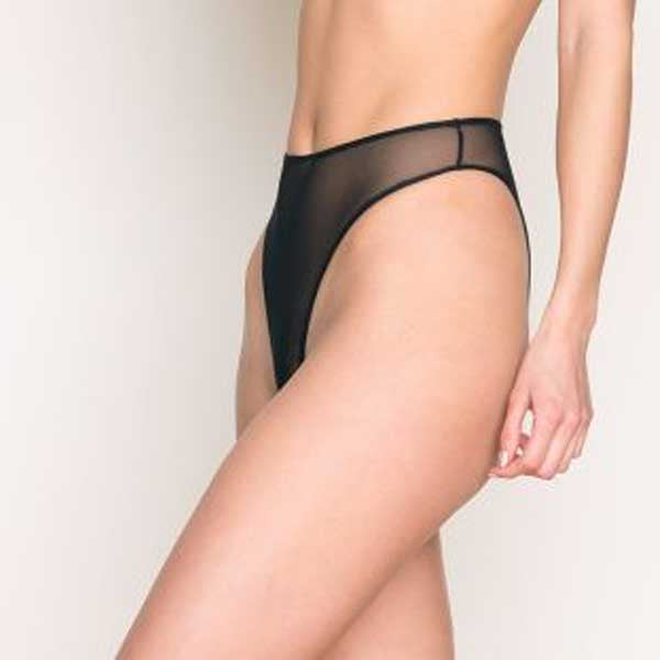 Only Hearts: Whisper High Cut Brief - Black