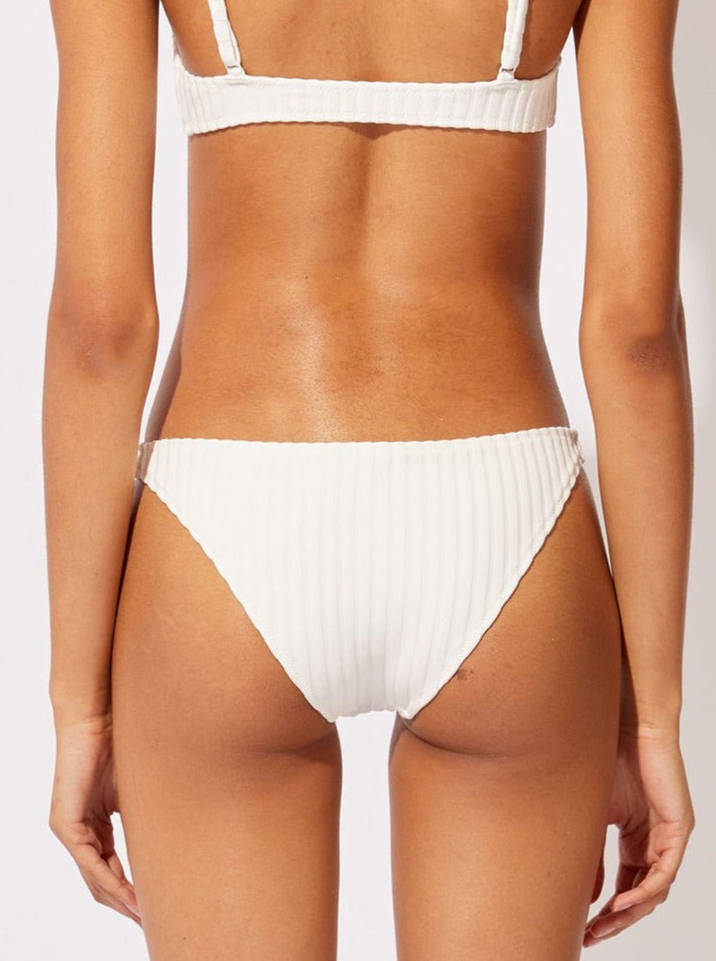 Solid & Striped: Rachel Bikini Bottom - Ribbed Marshmallow
